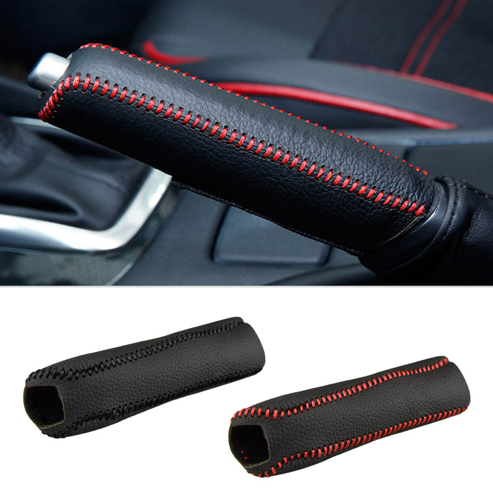 Leather Gears Handbrake Cover Auto Interior Accessories for Kia K2 2011 2012 2013 2014 2015 2016 Handle Sleeve Car Accessories